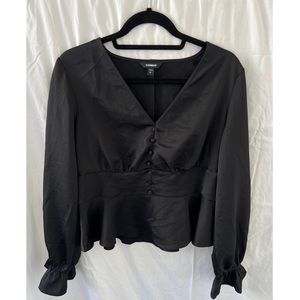 Express black long sleeve blouse EUC medium